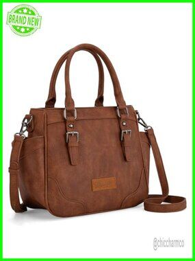 Montana West Wrangler Crossbody Tote Bag Vegan Leather Top Handle Handbag